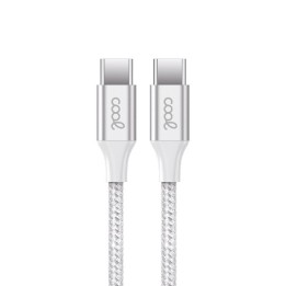 Cool Cable USB Nylon Tipo-C a Tipo-C 1.2m Blanco