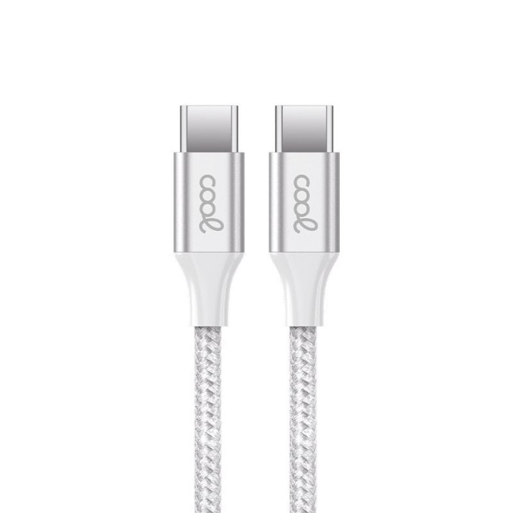 Cool Cable USB Nylon Tipo-C a Tipo-C 1.2m Blanco