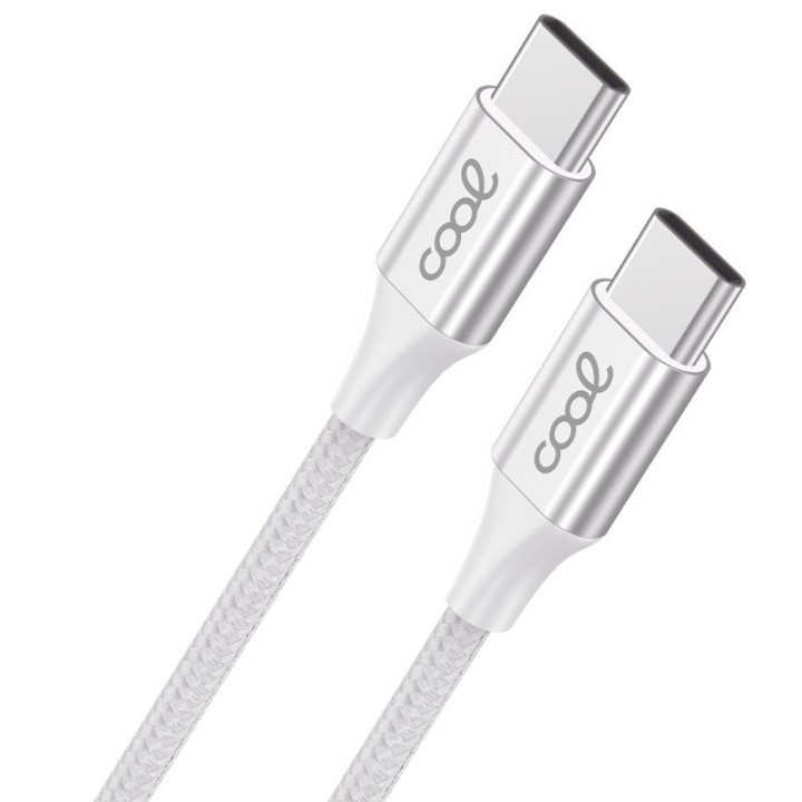 Cool Cable USB Nylon Tipo-C a Tipo-C 1.2m Blanco