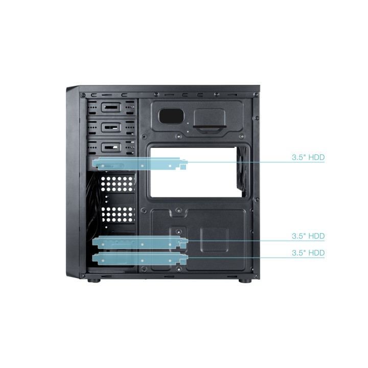 Caja TooQ Prisma Ultra 500W ATX Negra (TQC-5701-SP)
