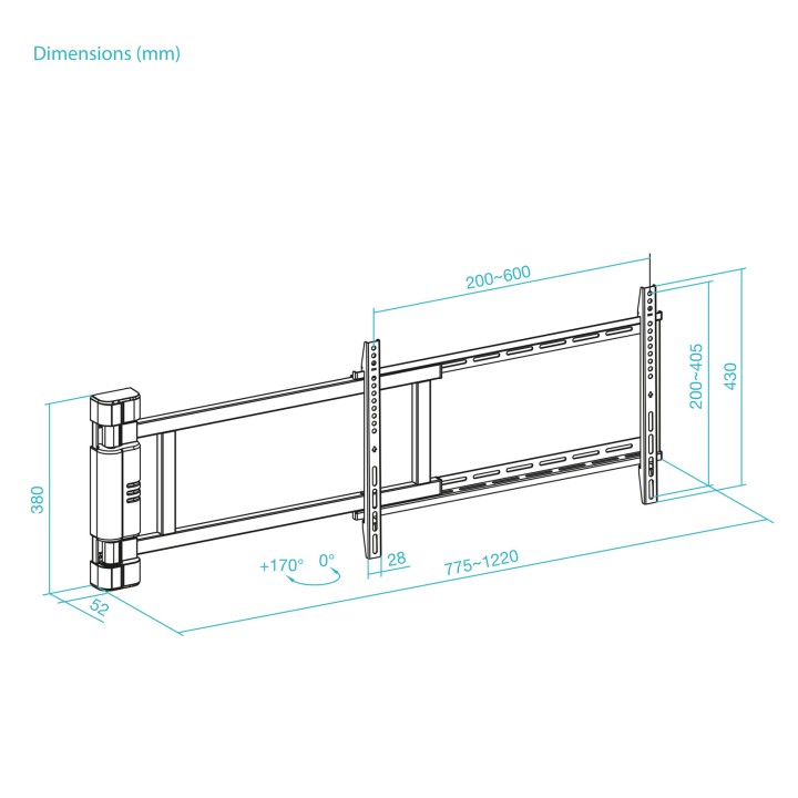 Soporte TooQ 32"-75" Eléctrico Giratorio (LPM4381XL-B)