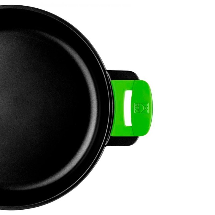 BRA Prior Cacerola Baja Aluminio Fundido con Tapa 32cm