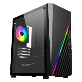 Caja UNYKA Mini Glayze ARGB mATX Negra (UK113021)