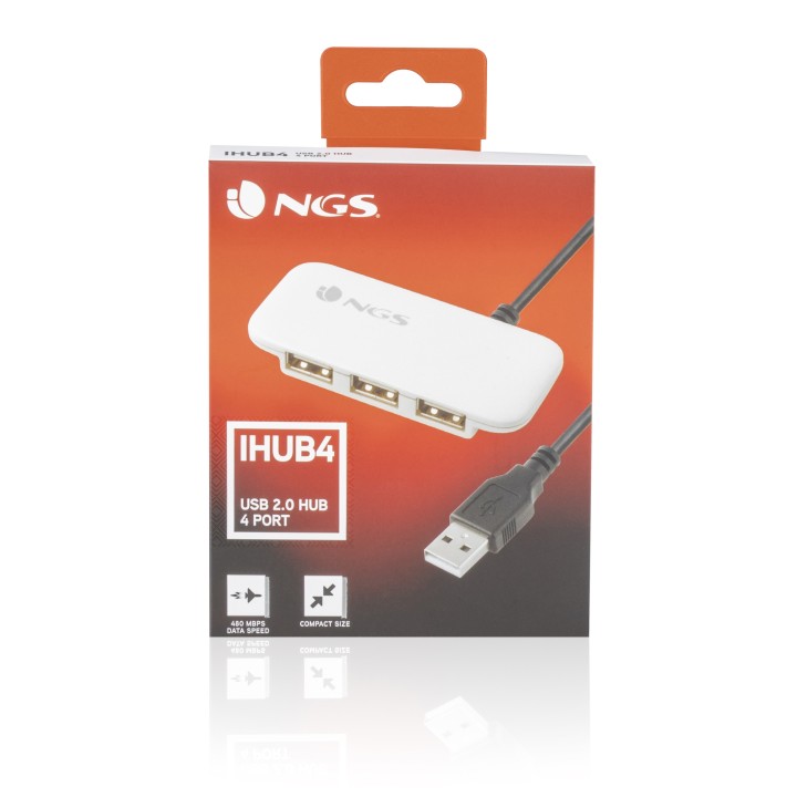 Hub NGS 4xUSB 2.0 Blanco (IHUB4)