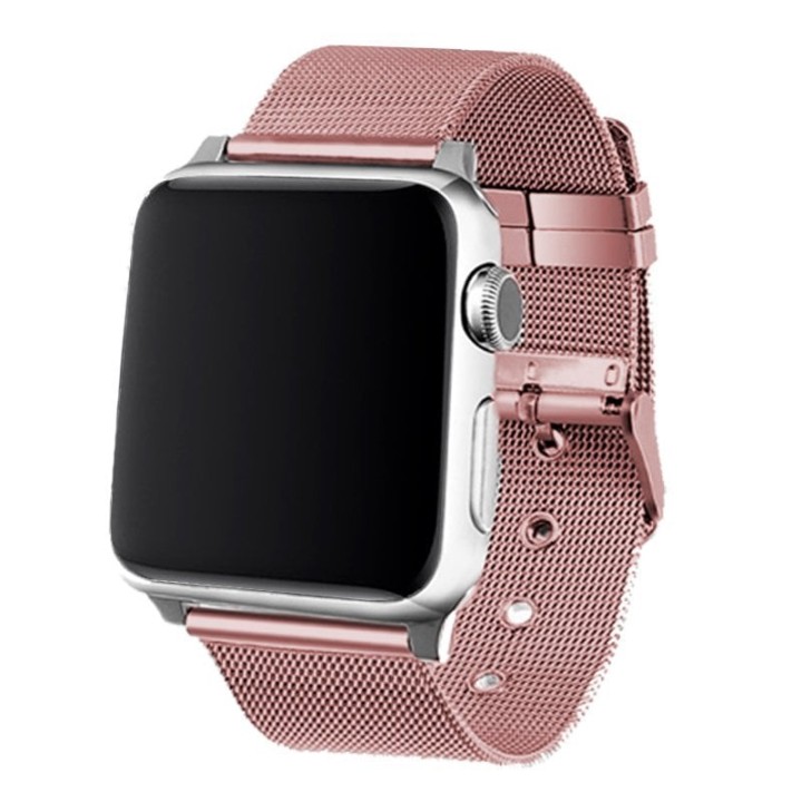 Cool Correa Metal Rosa para Apple Watch 42/44/45mm Series 1/2/3/4/5/6/7/SE