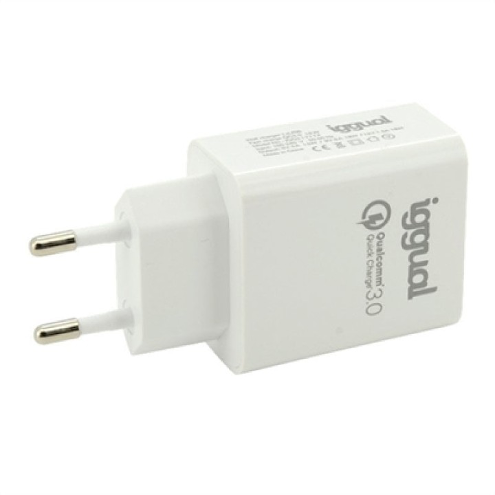 Iggual Cargador 1xUSB QuickCharge 3.0 18W