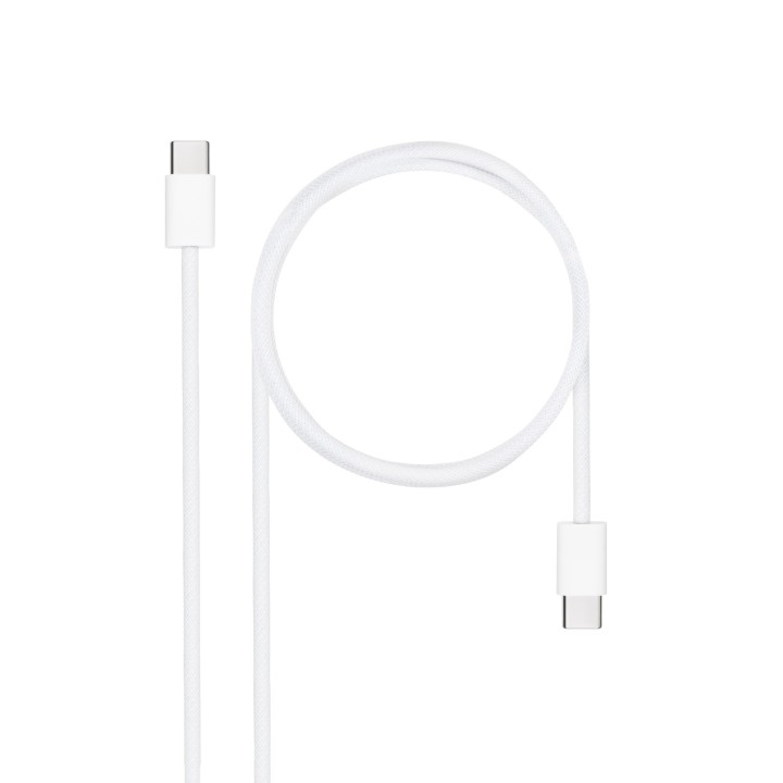 Nanocable USB-C/M-USB-C/M 60W 1m Blanco (10.01.6001-CO)