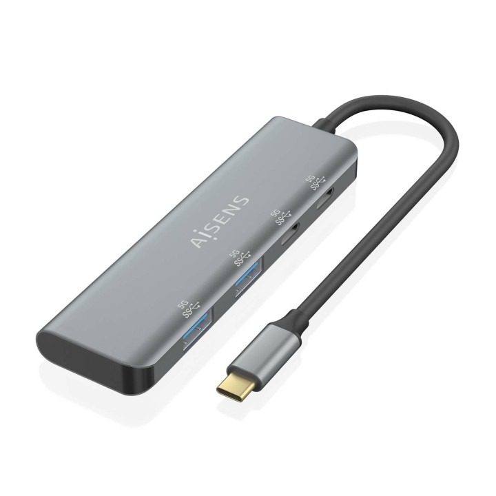 Hub AISENS USB-C a 2xUSB-A 2xUSB-C 15cm Gris(A109-0763)