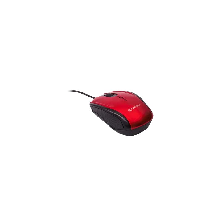 Ratón UNYKA UK-A800 Óptico USB-A 1600dpi Rojo (50540)
