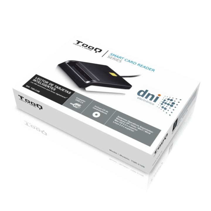 Lector Tarjetas TooQ DNIe USB 2.0 Negro (TQR-210B)