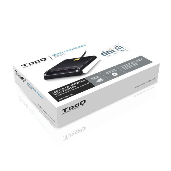 Lector Tarjetas TooQ DNIe USB 2.0 Negro (TQR-210B)