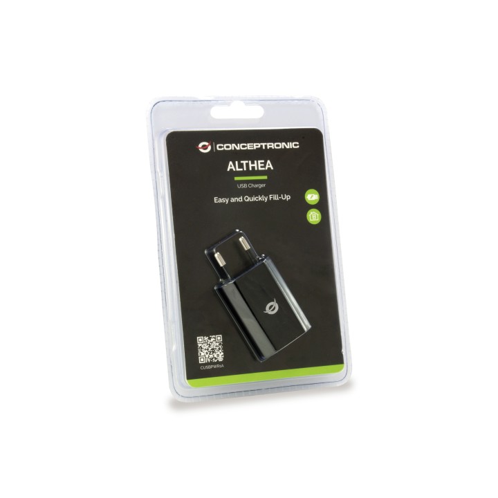 Cargador CONCEPTRONIC Pared 1xUSB 2.0 Negro (CUSBPWR1A)