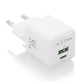 Cargador Pared AISENS GaN 20W USB-A/C (ASCH-20W2P010-W)