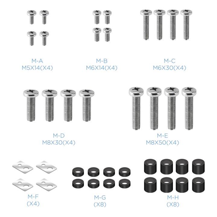 Soporte Pared TOOQ Fijo 60"-100" Máx. 75Kg (LP41100F-B)