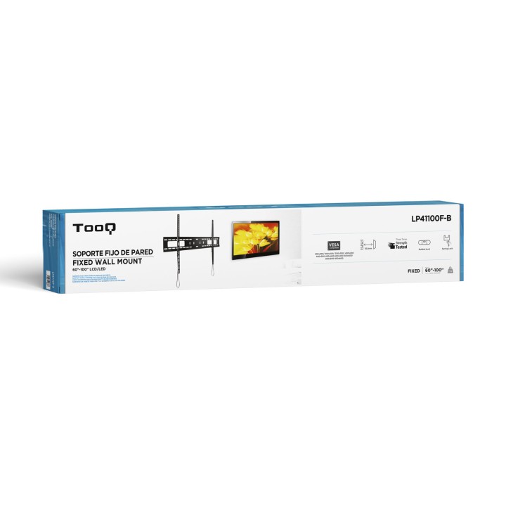 Soporte Pared TOOQ Fijo 60"-100" Máx. 75Kg (LP41100F-B)
