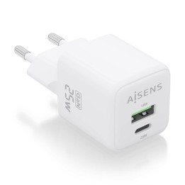 Cargador Pared AISENS GaN 25W USB-A/C (ASCH-25W2P014-W)