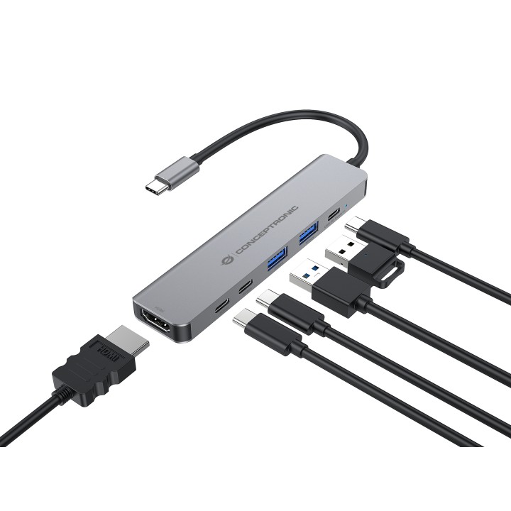 Docking CONCEPTRONIC USB-C a USB-A/USB-C/HDMI (DONN33G)