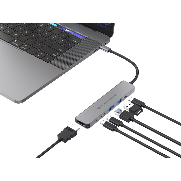 Docking CONCEPTRONIC USB-C a USB-A/USB-C/HDMI (DONN33G)