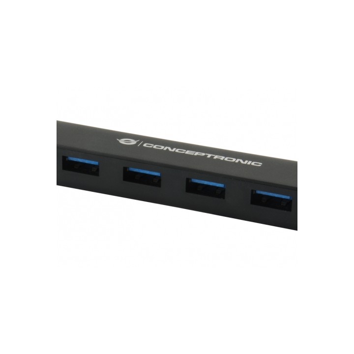 Hub CONCEPTRONIC USB-C a 4xUSB-A 3.0 Negro (CTC4USB3)