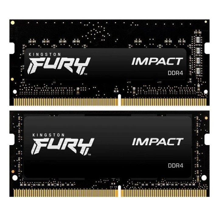 Kingston Fury Impact SO-DIMM DDR4 3200MHz 32GB 2x16GB CL20 Negro