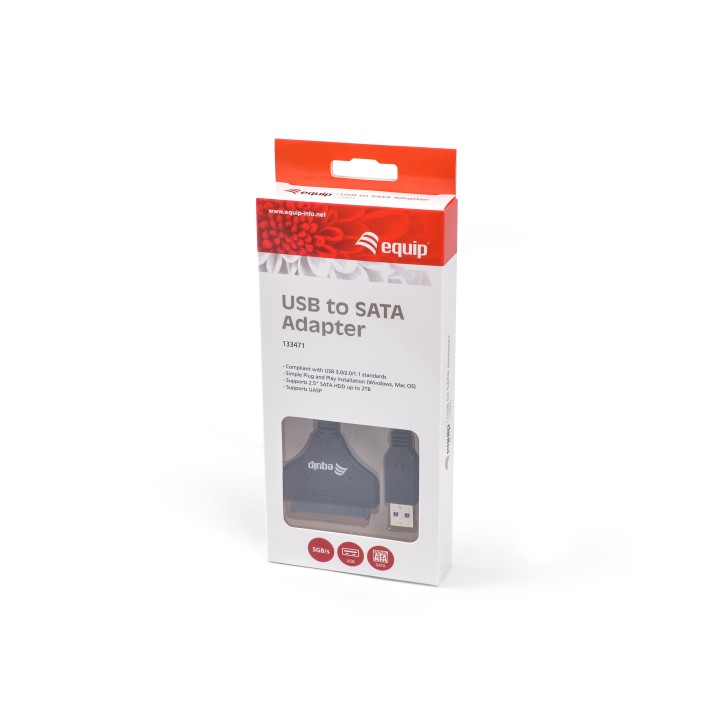 Adaptador EQUIP USB 3.0 a SATA 2.5? Negro (EQ133471)