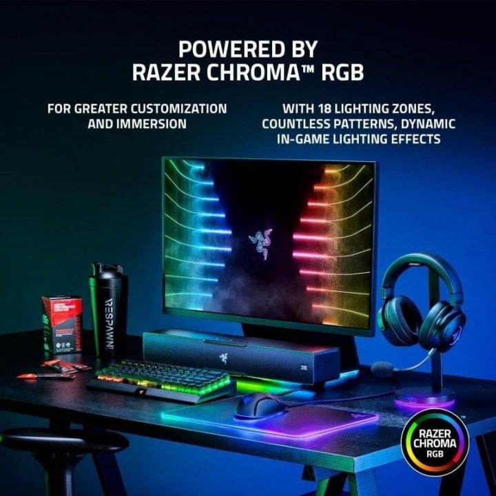 Razer Leviathan V2 Barra de Sonido Bluetooth RGB 7.1 con Subwoofer