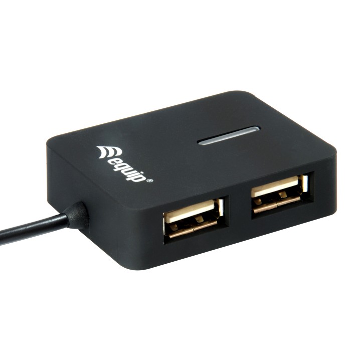 Mini Hub EQUIP Life Travel 4xUSB 2.0 Negro (EQ128952)
