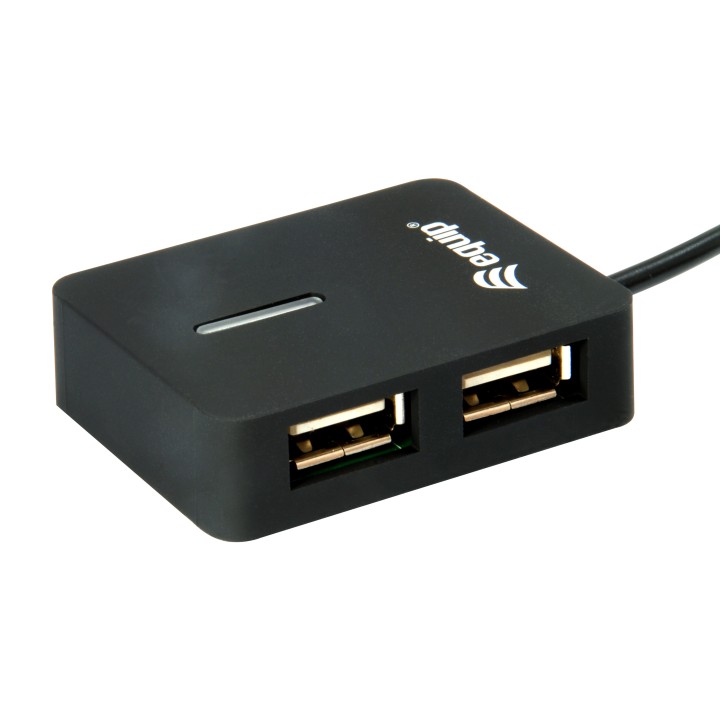 Mini Hub EQUIP Life Travel 4xUSB 2.0 Negro (EQ128952)
