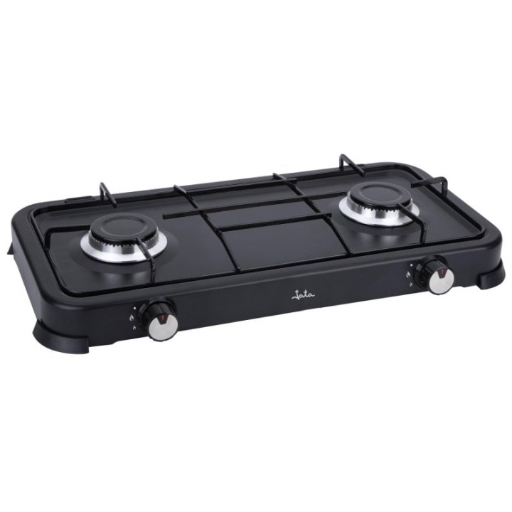 Jata JECG2702 Cocina de Gas Portátil 2 Zonas Negro