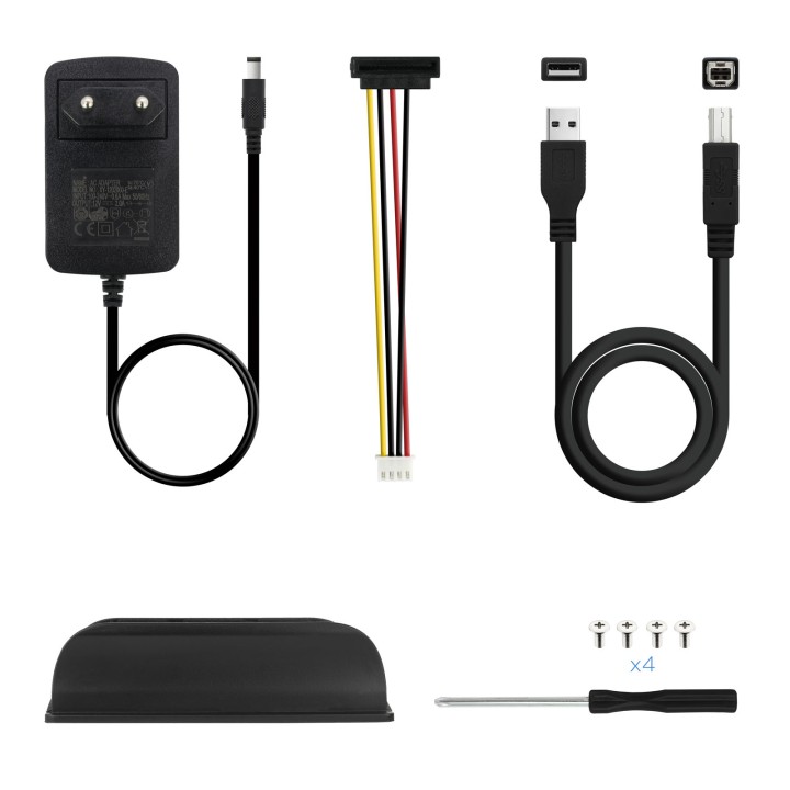 Caja TooQ HDD 3.5" IDE/SATA USB 2.0 Negra (TQE-3520B)