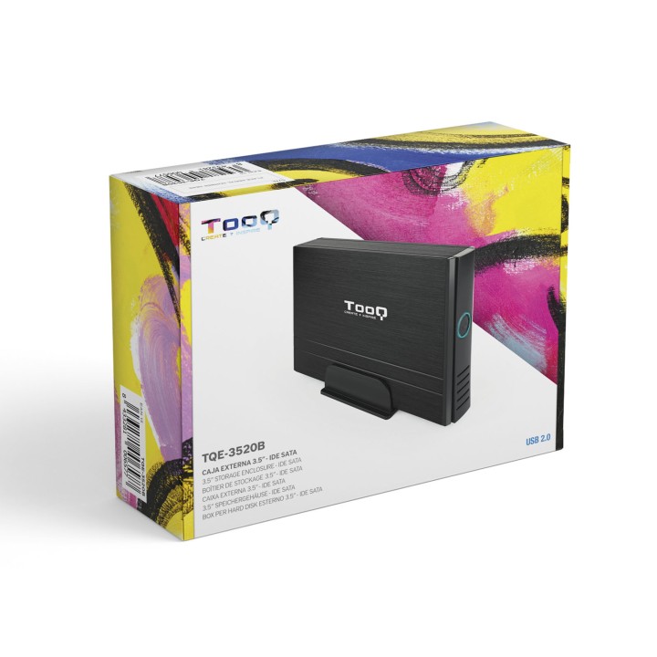 Caja TooQ HDD 3.5" IDE/SATA USB 2.0 Negra (TQE-3520B)