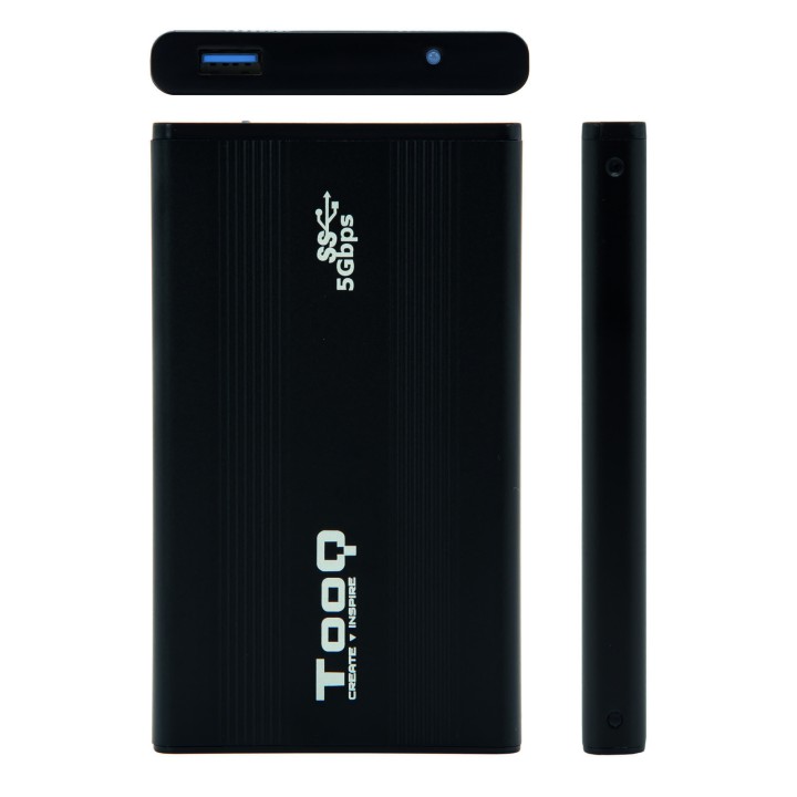 Caja TooQ HDD 2.5" SATA USB 3.0 Negra (TQE-2524B)