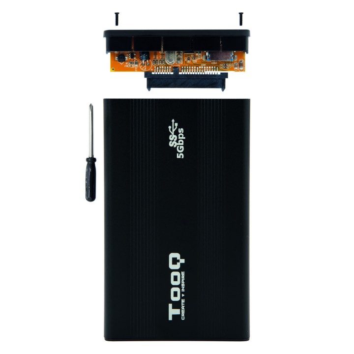 Caja TooQ HDD 2.5" SATA USB 3.0 Negra (TQE-2524B)