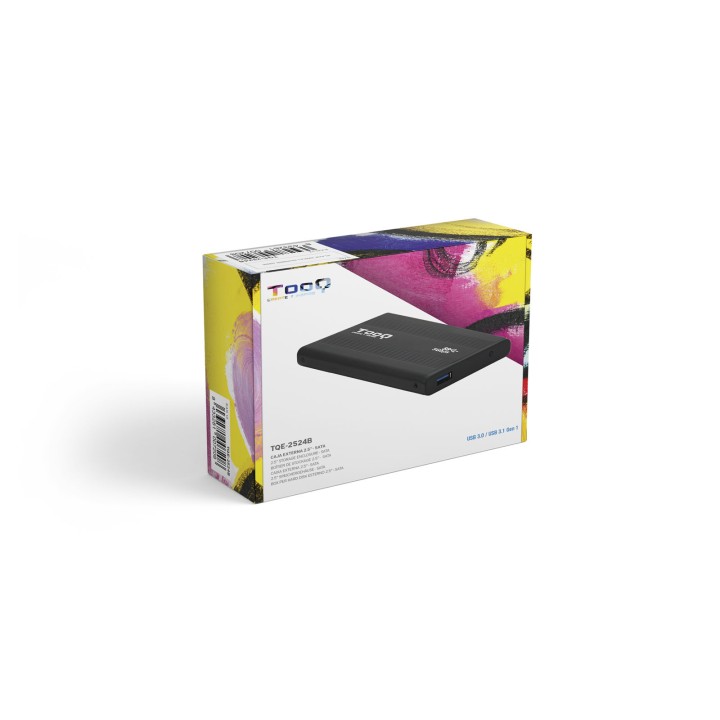 Caja TooQ HDD 2.5" SATA USB 3.0 Negra (TQE-2524B)