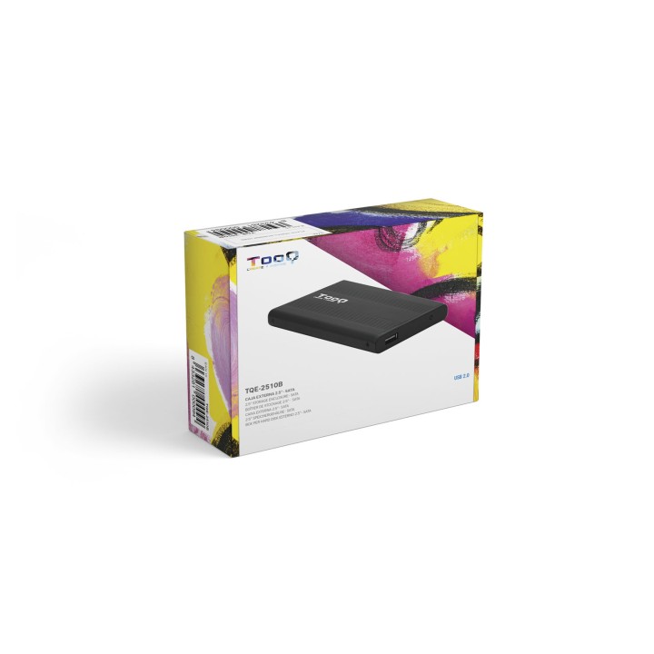 Caja TooQ HDD 2.5" SATA USB 2.0 Negra (TQE-2510B)