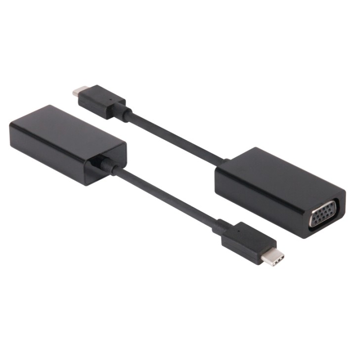 Adaptador Club 3D USB-C a VGA 15cm M/H Negro (CAC-1502)