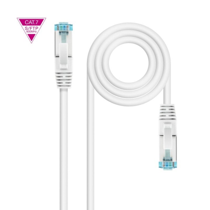 Nanocable Cable de Red Cat.7 600MHz LSZH SFTP PIMF AWG26 2m Blanco