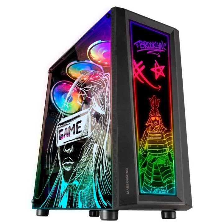 Mars Gaming MC-ART FRGB Cristal Templado USB 3.0 Negra