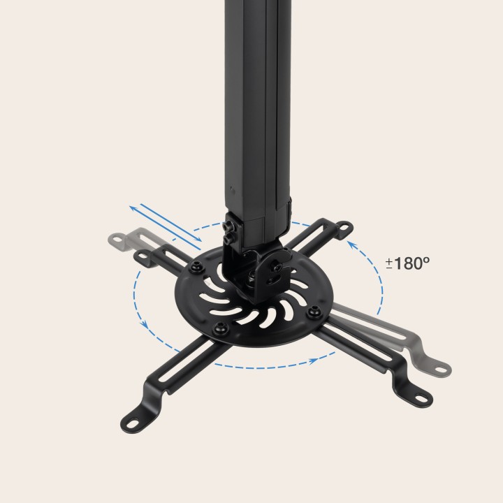 Soporte de Techo TooQ Proyector 20Kg Negro (PJ3030TN-B)