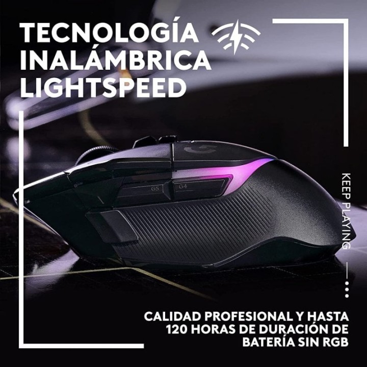 Logitech G G502 X Plus Lightspeed Ratón Inalámbrico RGB Gaming 25600 DPI Negro