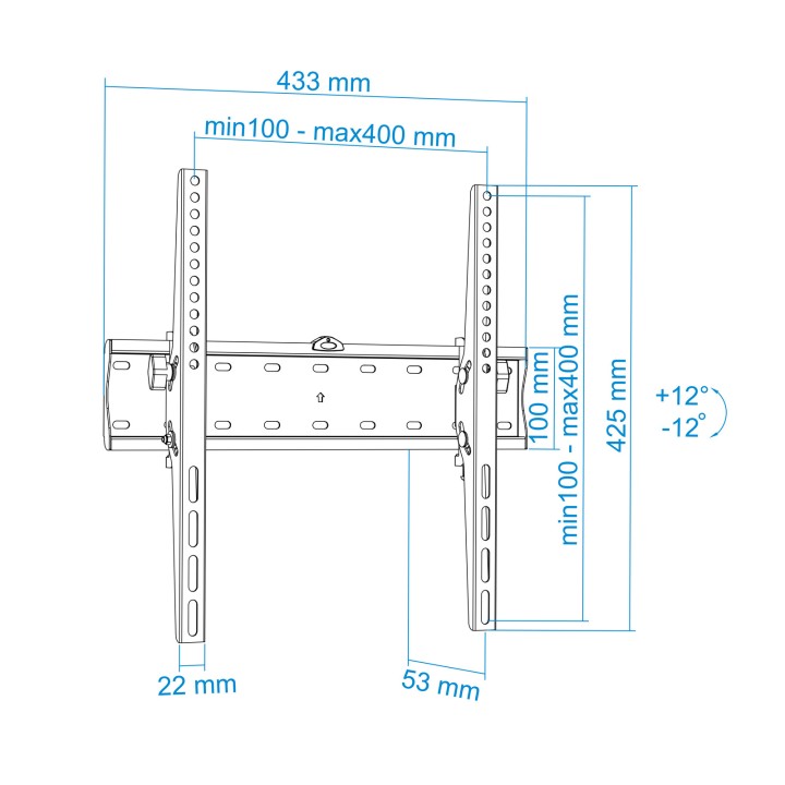 Soporte de Pared TOOQ Fijo 32"-55" Máx 40Kg (LP4255T-B)