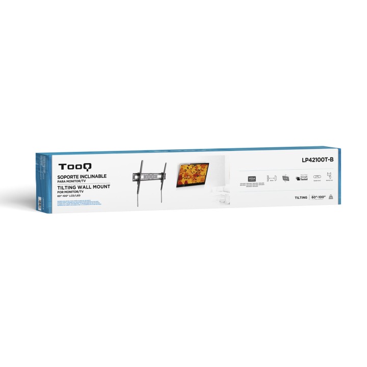 Soporte Pared TOOQ 60"-100" Inclina 75Kg (LP42100T-B)
