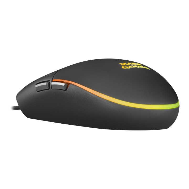 Ratón Mars Gaming Óptico RGB USB-A 3200dpi Negro (MMG)