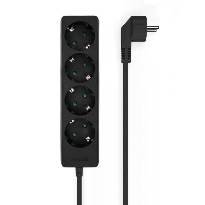Aisens A154-0534 Regleta 4 Tomas Negra