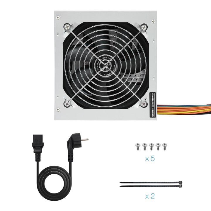 Fuente TooQ EP-II ATX 500W 120mm Plata (TQEP-500S-INT)