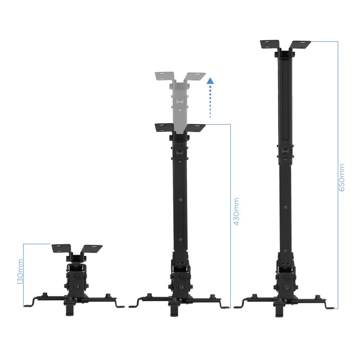 Soporte de Techo TooQ Proyector 20Kg Negro (PJ2012T-B)