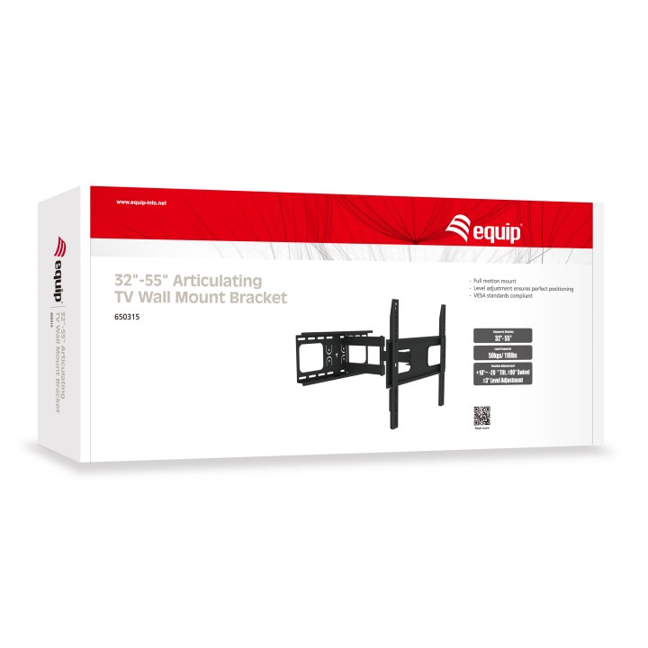 Soporte de Pared 32"-55" Gira/Inclina 50Kg (EQ650315)