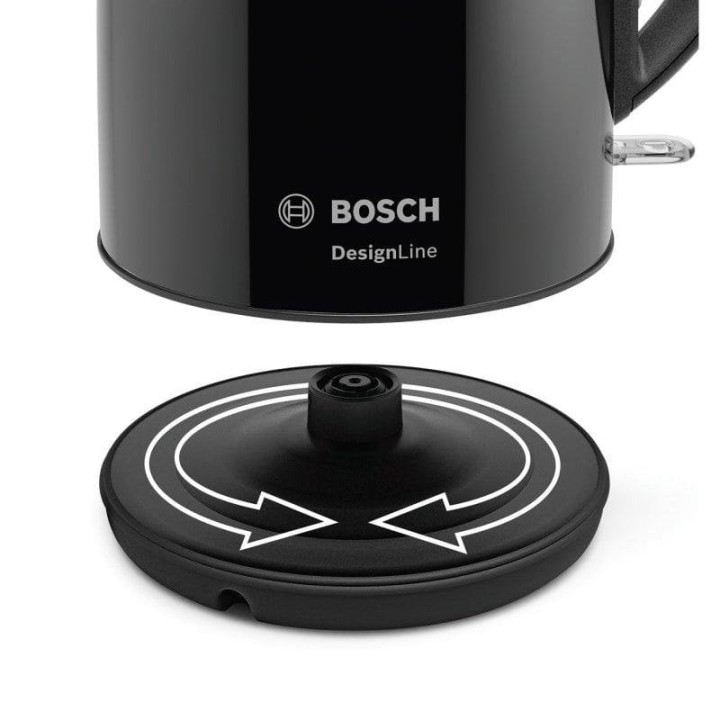 Hervidor eléctrico Bosch TWK3P423 1.7L 2400W Negro acero inoxidable