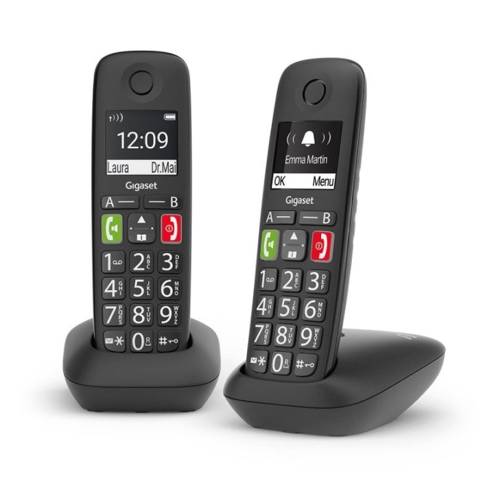 Gigaset E290 Duo Pack de Teléfonos Inalámbricos DECT Negros