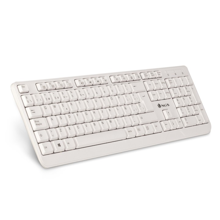 Teclado NGS Multimedia Spike USB 12 Teclas Blanco
